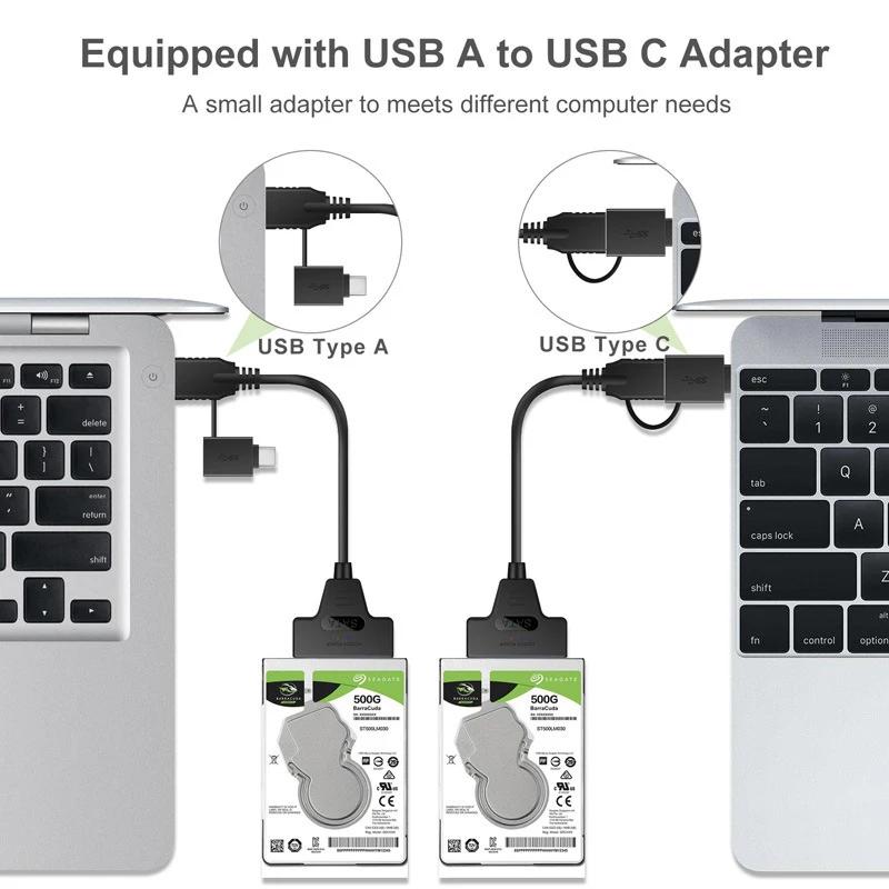 USB 3.0 2.0 ̺, ִ 6 Gbps, 2.5 ġ  HDD SSD ϵ ̺ SATA 3 22  , USB 3.0-Sata III ڵ